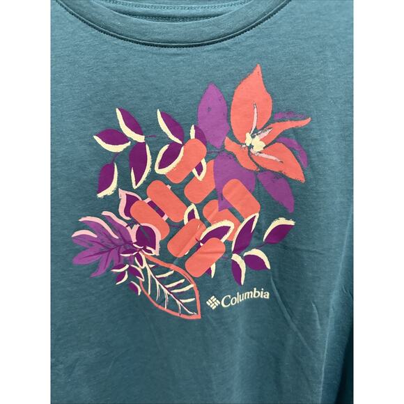 COLUMBIA RUBY SPRINGS GRAPHIC TANK TOP NWT WOMENS MD TEAL - Picture 2 of 8